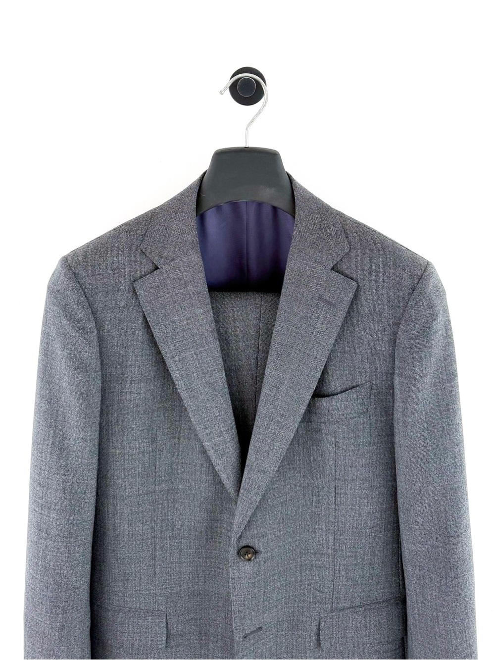 Suitsupply Lazio Slim Fit Italian Pure Wool Suit Gray Men's 40R Jacket Pants - Picture 7 of 16